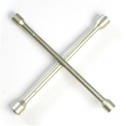 Ключ баллонный крестовой, 17-19-21-23 мм, 14, желтый цинк, SZOO2Z ЕРМАК